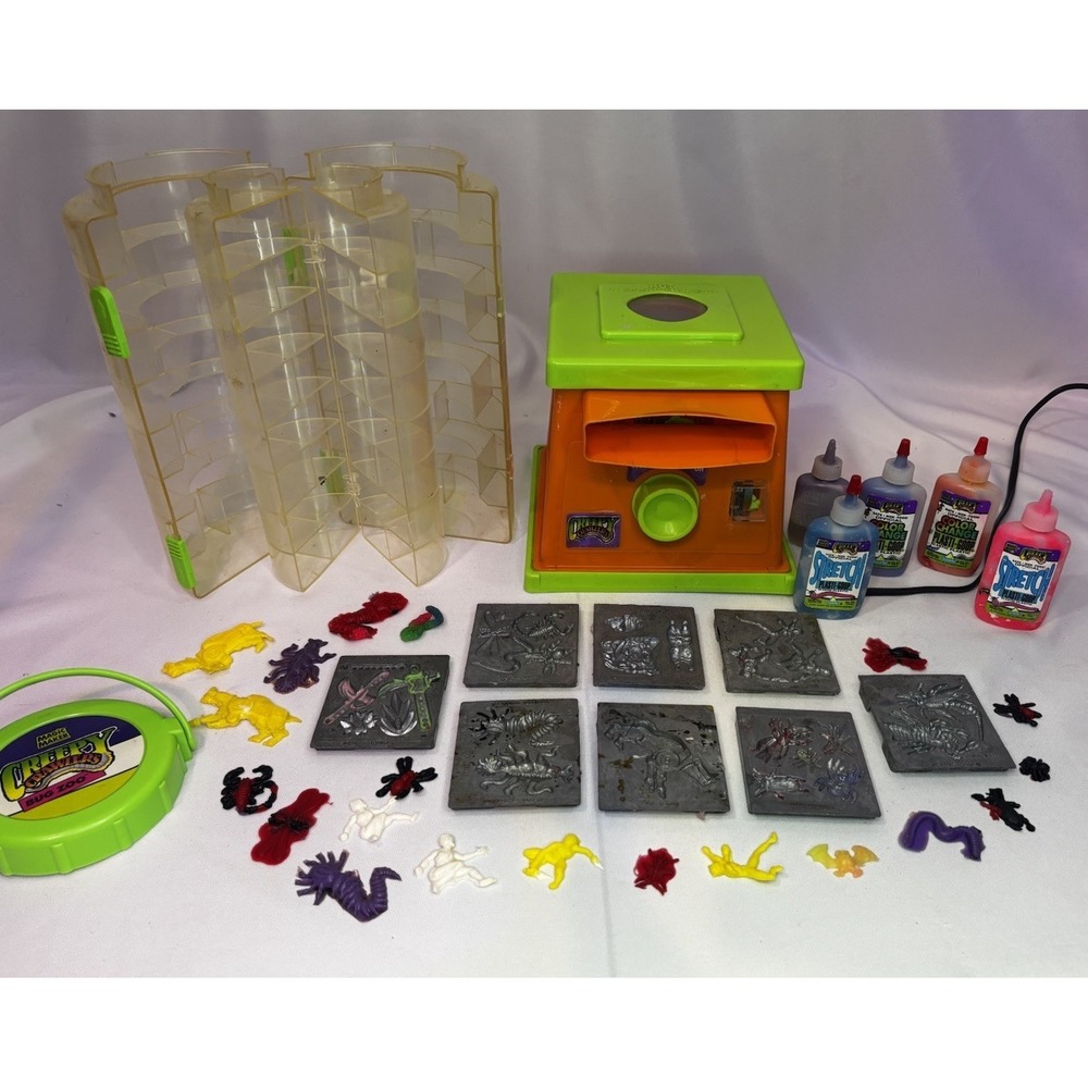 Vintage '93 Toymax Creepy Crawlers Workshop Bug Maker Oven, Bug Zoo, Xtra Molds